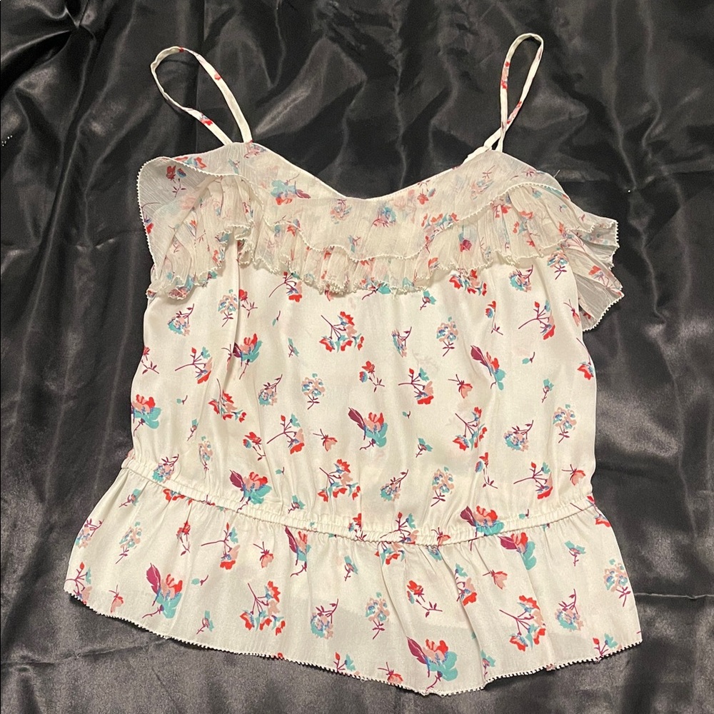 American Eagle Outfitters Floral Camisole with Ruffle